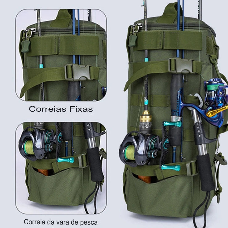 mochila para equipamento de pesca e outros
