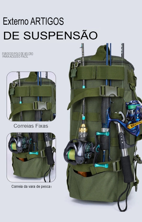 mochila para equipamento de pesca e outros