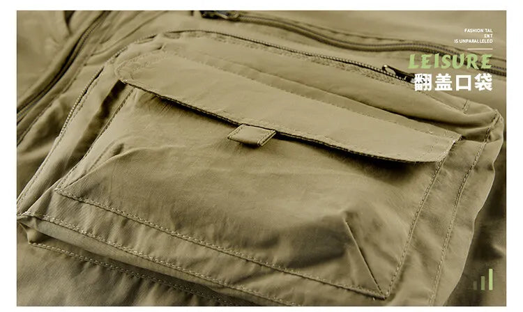 colete multi uso para ao ar livre com 14 bolsos
