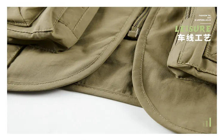colete multi uso para ao ar livre com 14 bolsos
