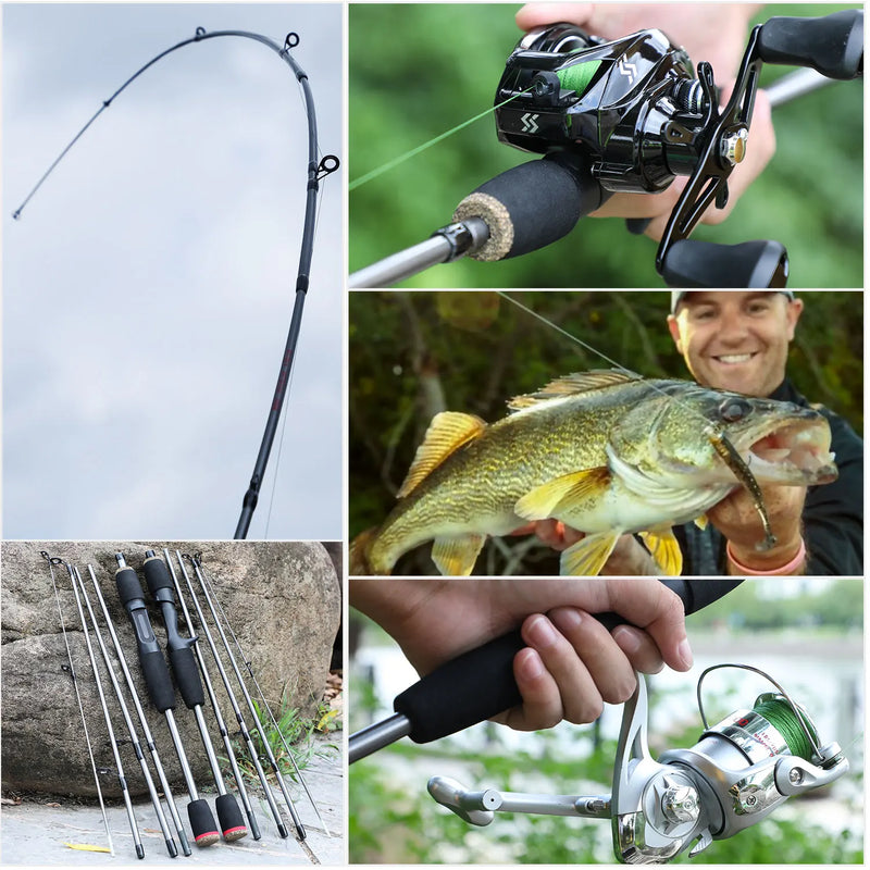 Varas de Pesca Peso Ultraleve Fibra de Carbono