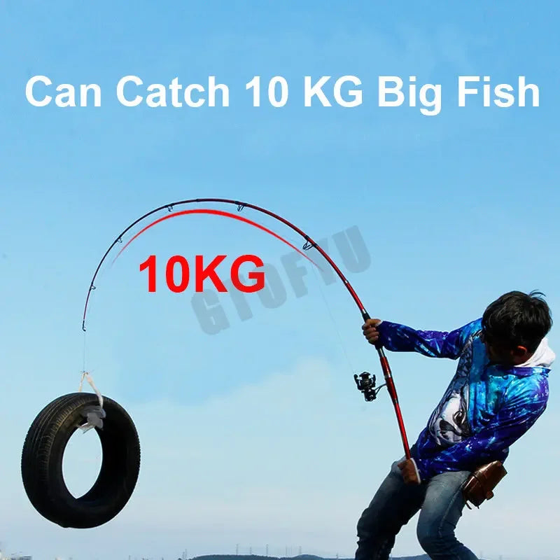 Vara de pesca portátil para barco de pesca Rod Lure Rod Ultralight Hard Carbon Fishing