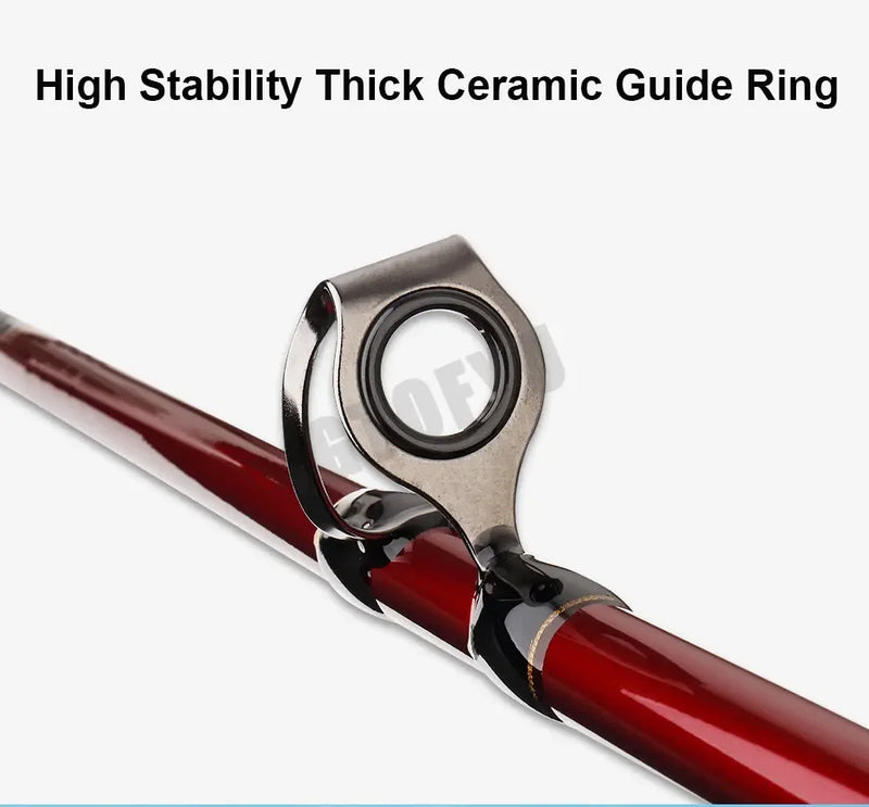 Vara de pesca portátil para barco de pesca Rod Lure Rod Ultralight Hard Carbon Fishing