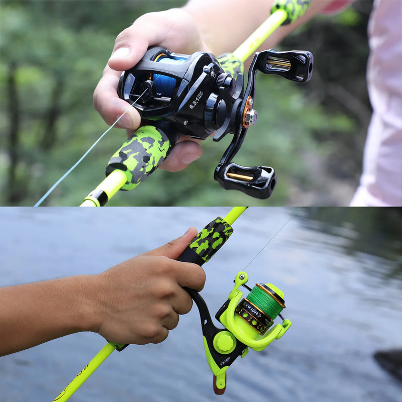 Varas de Pesca Peso Ultraleve Fibra de Carbono