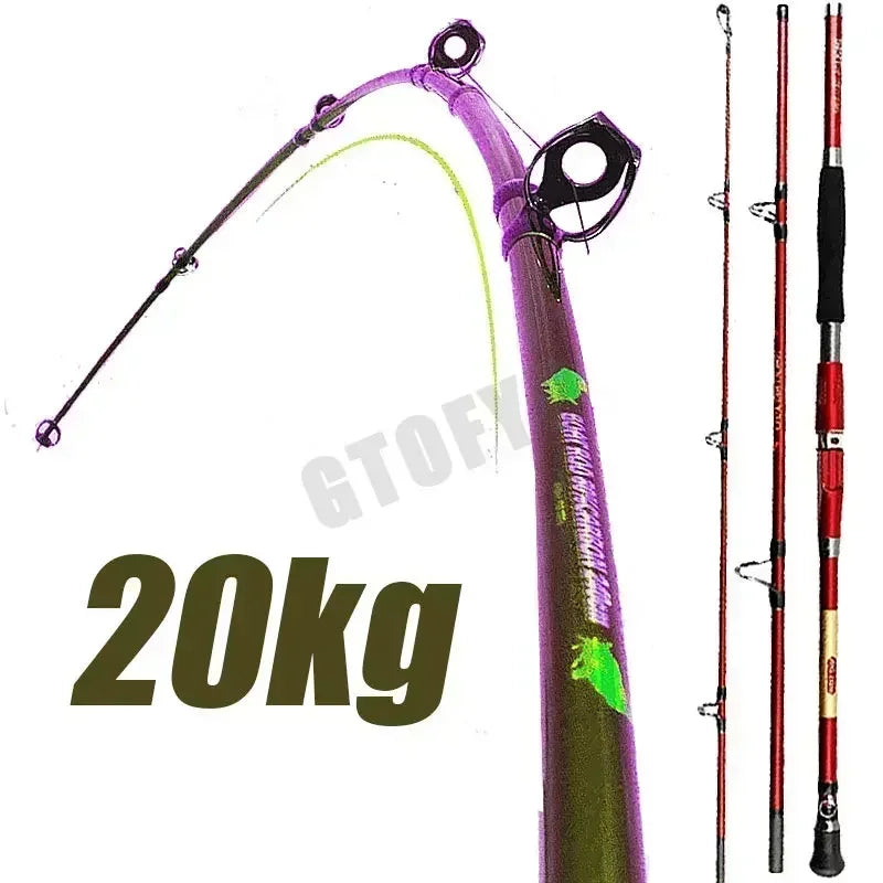 Vara de pesca portátil para barco de pesca Rod Lure Rod Ultralight Hard Carbon Fishing