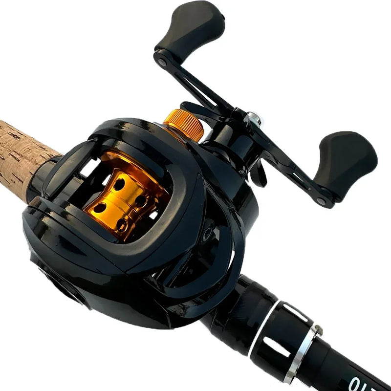 Alta velocidade 7.2: 1 Gear Ratio Baitcasting Carretel de pesca Max Drag 8kg Ultra Light