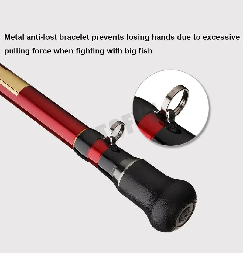 Vara de pesca portátil para barco de pesca Rod Lure Rod Ultralight Hard Carbon Fishing